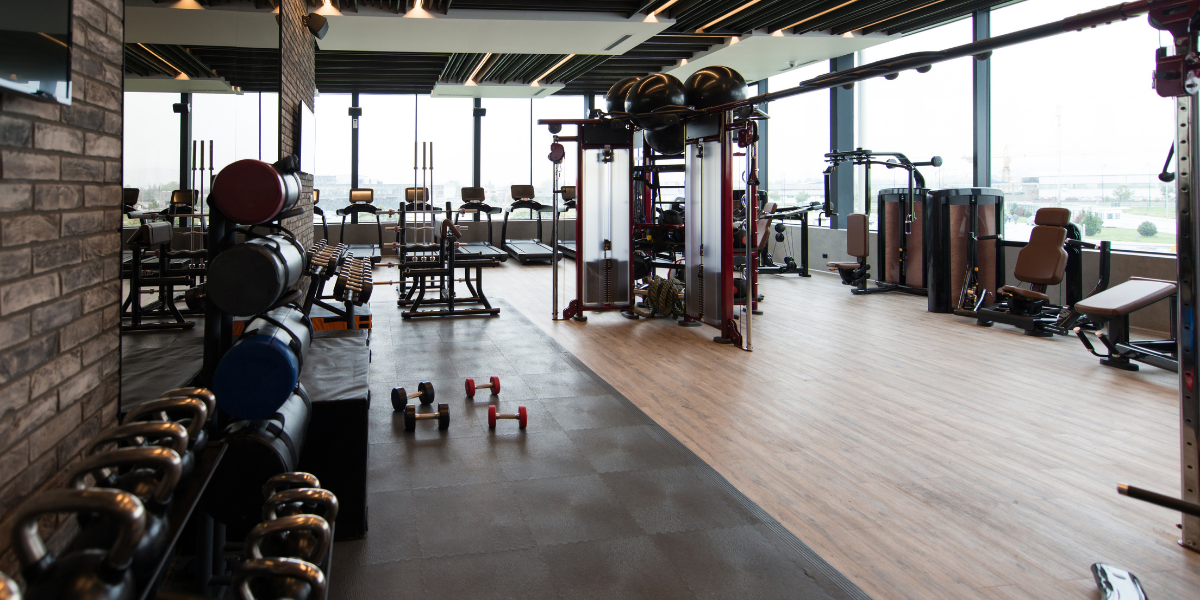 Empty Gym with Equipment