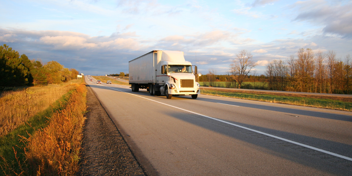 Truck on the road