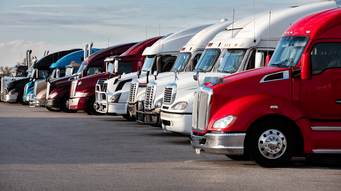Trucks parked
