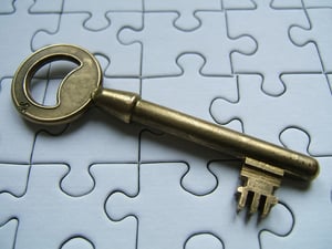 Key on puzzle pieces 