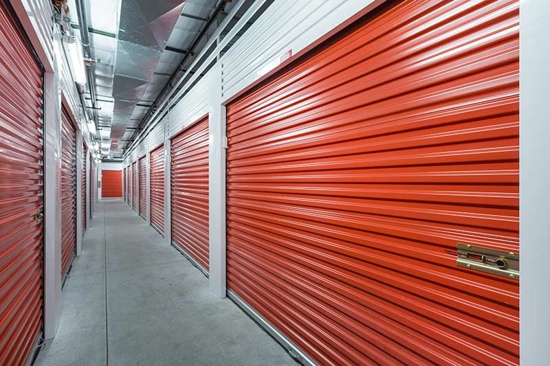 Hallway of a storage facility