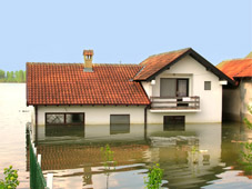 Flooded house