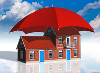 umbrella covering building