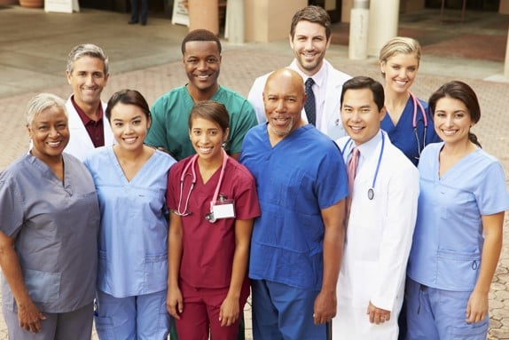 Small group of medical professionals