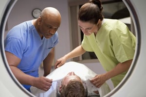 patient doing MRI