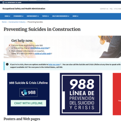 Preventing Suicides in Construction