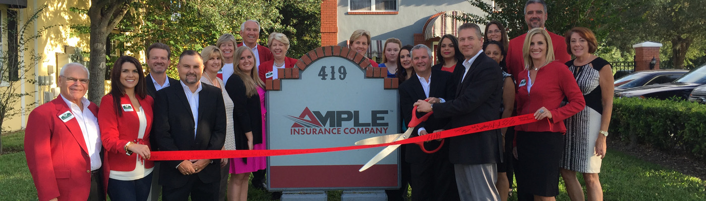 employees at Ample ribbon cutting